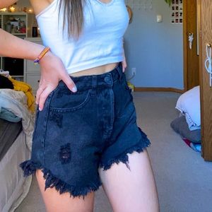Wild fable black distressed jean shorts